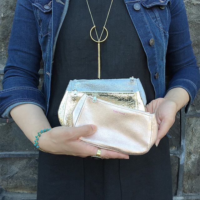 These metallic leather bags by @traceytannerstudio are making us a little weak in the knees...