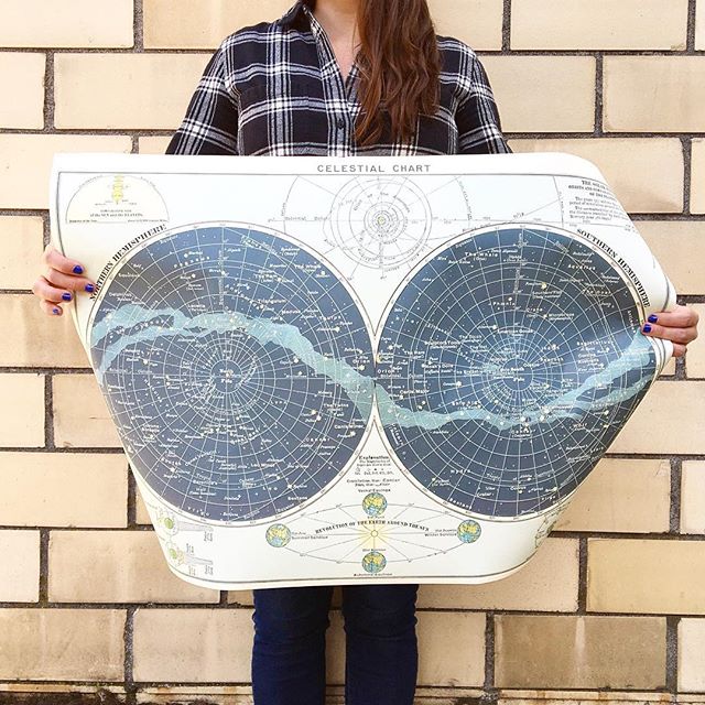 Introducing our new favorite print, the Celestial Chart, just in time for catching the Persied meteor shower this weekend! Try to get out there and see it. Pretty stunning!