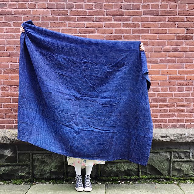 Who's hiding behind this beautiful blue quilt?  It's the lovely Porch Light shop gal  Chelsea!