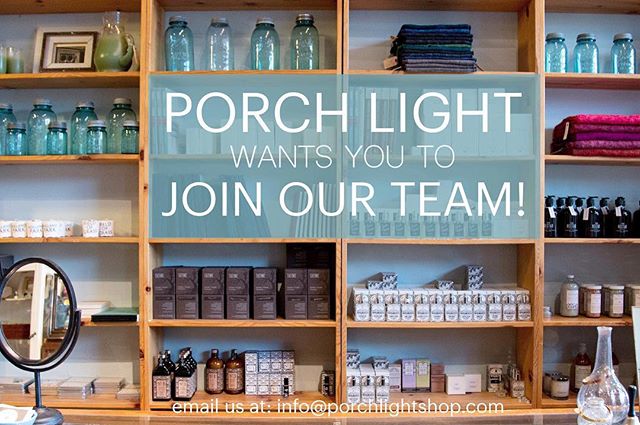 Porch Light Portland is looking for a part-time sales associate to come and join our team. The ideal candidate for this position understands our aesthetic and represents our style to our customers. Because our shop is a busy place, it is important to learn and act quickly, confidently and positively and manage many different aspects of the store. ⠀
⠀
This person also possesses:⠀
- Strong customer service skills. You should truly enjoy working with people (customers and co-worker), presenting a positive attitude to welcome all customers, vendors and neighbors into the shop.⠀
⠀
- Self-motivation. If you see a messy cupboard or disorganized area you take the initiative to clean and organize without being asked. You see a display that need reworking and rework it.⠀
⠀
- Ability to and interest in regularly merchandizing the shop to reflect its overall look and feel.⠀
⠀
- Shop and counter skills including re-stocking products and packaging, checking in merchandise, packaging web orders, keeping the shop clean and displays full and fresh, working the sales floor and the front counter.⠀
⠀
- Experience and comfort using, adapting to and learning multiple software programs and social media tools. Some of the applications we use are Word, Excel, Photoshop, WordPress, VEND and Mailchimp. ⠀
⠀
- Comfort with social media tools. We currently use Facebook, Twitter, Instagram and Pinterest. ⠀
⠀
Position Requirements:⠀
- Previous experience working in a retail environment.⠀
- Strong organizational, multi-tasking and communication ⠀
skills.⠀
- Self-motivated, outgoing personality with a positive ⠀
outlook and excellent people skills.⠀
- Must have weekend and holiday availability.⠀
⠀
If you are interested please submit a resume and a note outlining why your skills are a good match for this position and why you are interested in working at Porch Light.  Please also include your availability.  If we think you are a good match we will contact you to set up an interview. We look forward to hearing from you at info@porchlightshop.com.⠀