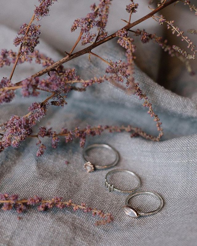 Delicate mixed metal and gemstone rings for all of your fingers.