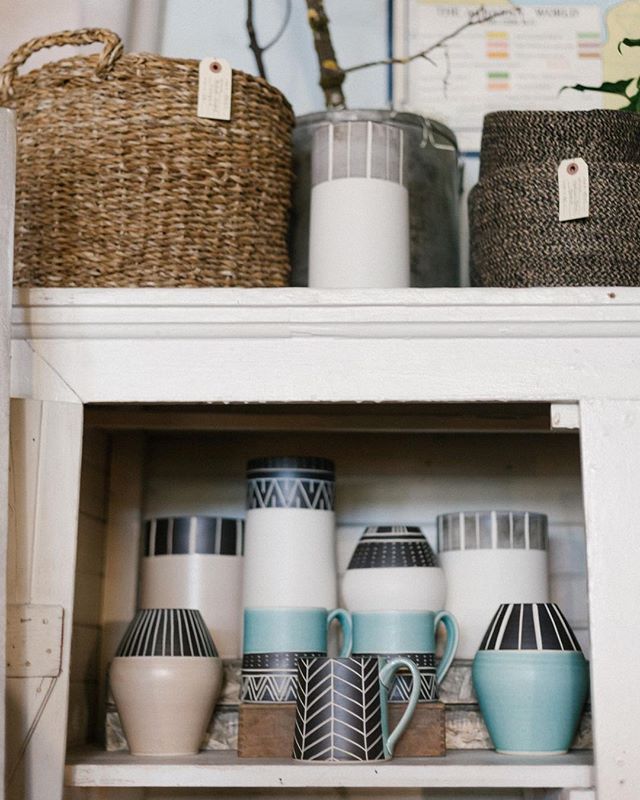 We're loving all our new pieces from @jessicawertzceramics ! Vases, mugs, planters, utensil holders- the possibilities are endless!