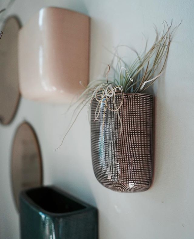New ceramic wall planters are in the shop. Larger size is also perfect for holding your mail