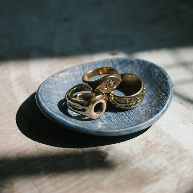 Perfect set of brass rings by @marisamasonjewelry